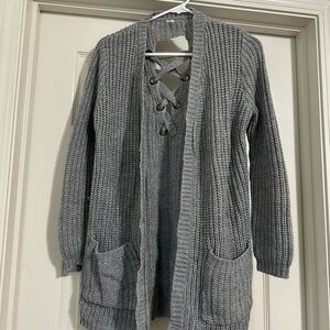 Gray Knit Women's Sweater